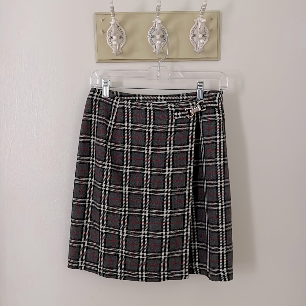 Maggie Lawrence Grey Plaid Skirt